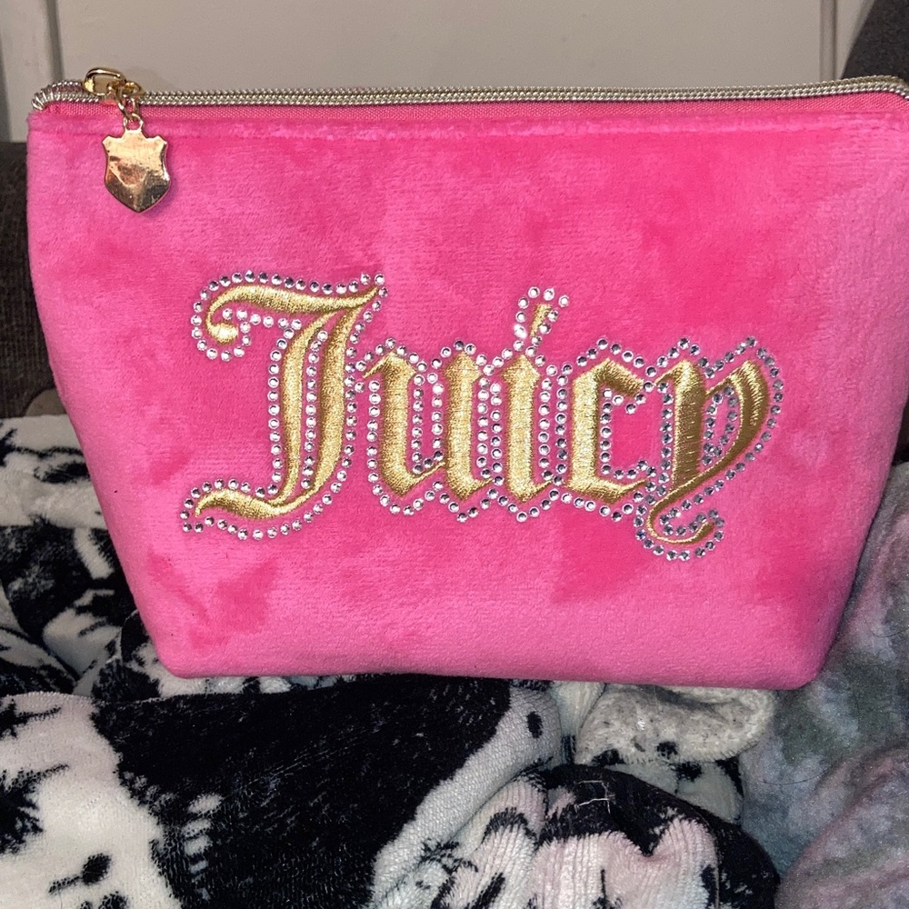 Juicy Couture Pink and Gold Cosmetic Bag